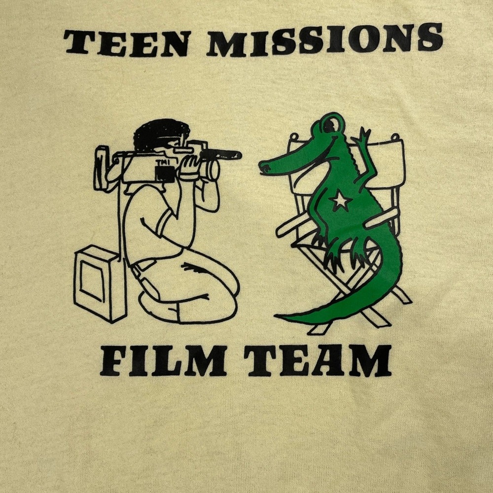 Vtg Tee Jays Kids Large Yellow Educational Graphic T-Shirt 50/50 Grandpacore - Picture 9 of 9